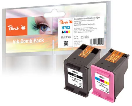 Peach  Multi Pack, compatible avec
 No. 703, CD887AE, CD888AE HP DeskJet Ink Advantage K 209 a