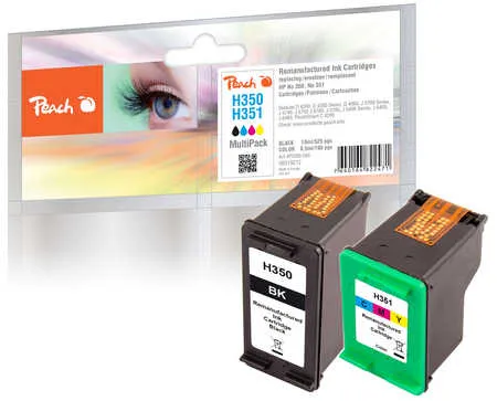 Peach  Multi Pack, compatible avec
 No. 350, No. 351, SD412EE, CB335EE, CB337EE HP PhotoSmart C 4270