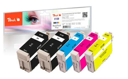 Peach  Multipack Plus, compatible avec
 T1301, T1305, C13T13014010, C13T13064010 Epson WorkForce 630