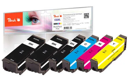 Peach  Multi Pack Plus, HY compatible avec
 T3357, No. 33XL, C13T33574010 Epson Expression Premium XP-645