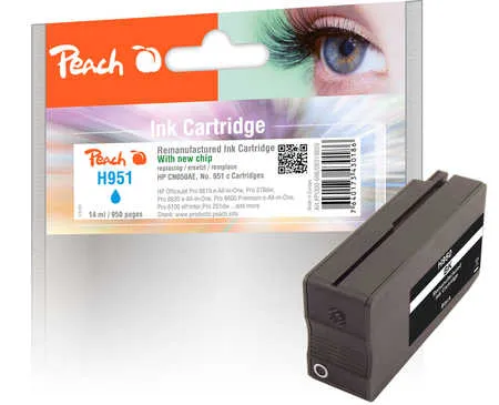 Peach  cartouche d'encre Cartridge noire compatible avec
 No. 950 bk, CN049A HP OfficeJet Pro 251 dw