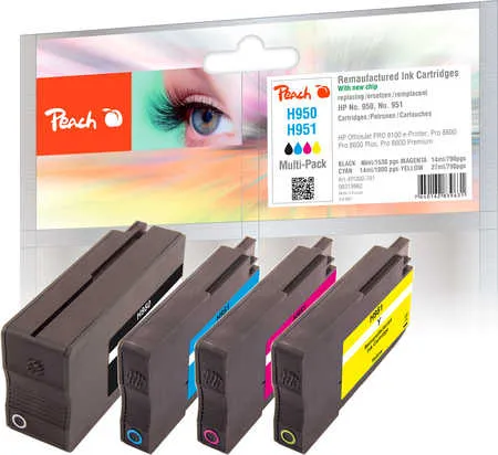 Peach  Combi Pack compatible avec
 No. 950, No. 951, CN049A, CN050A, CN051A, CN052A HP OfficeJet Pro 251 dw