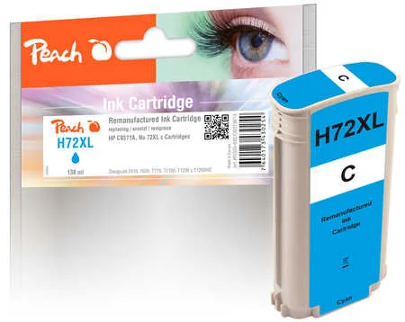 Peach  cartouche d'encre cyan compatible avec HP DesignJet T 1200 PS