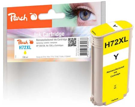 Peach  cartouche d'encre jaune compatible avec HP DesignJet T 1200 PS
