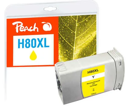 Peach  cartouche d'encre jaune compatible avec
 80XL Y, C4848A HP DesignJet 1055 CM Plus