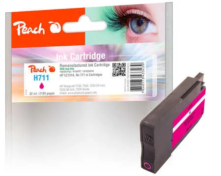 Peach  cartouche d'encre magenta compatible avec 
 No. 711 M, CZ131AE HP DesignJet T 520 Series