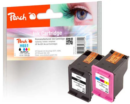 Peach  Multi Pack, compatible avec
 No. 651, C2P10AE, C2P11AE HP OfficeJet 202