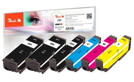 Peach  Multipack Plus, compatible avec
 T3337, No. 33, C13T33374010 Epson Expression Premium XP-645