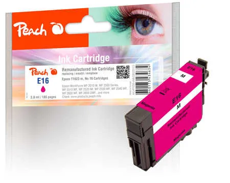 Peach Cartouche d'encre  magenta, compatible avec
 No. 16 m, C13T16234010 Epson WorkForce WF-2530 WF