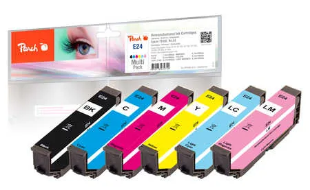 Peach  Multi Pack, compatible avec
 No. 24, C13T24284010 Epson Expression Photo XP-950