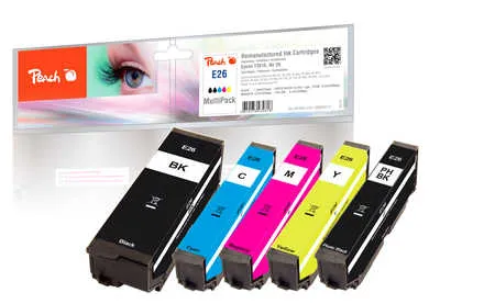 Peach  Multi Pack, compatible avec
 No. 26, C13T26164010 Epson Expression Premium XP-625