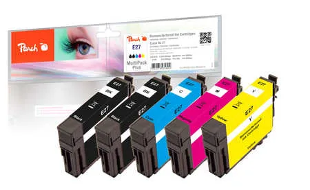 Peach  Multipack Plus compatible avec
 T2706, T2701, No. 27, C13T27064010, C13T27014010 Epson WorkForce WF-3600 Series