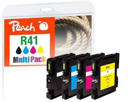 Peach  Combi Pack compatible avec
 GC41, 405761, 405762, 405763, 405764 Ricoh Aficio SG 7100 dn