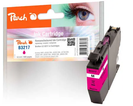 Peach Cartouche d'encre  magenta, compatible avec
 LC-3217M Brother MFCJ 5930 DW