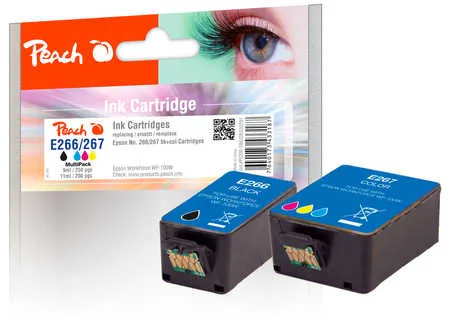 Peach  Multi Pack, compatible avec
 No. 266, No. 277, C123T26614010, C13T26704010 Epson WorkForce WF-110 W