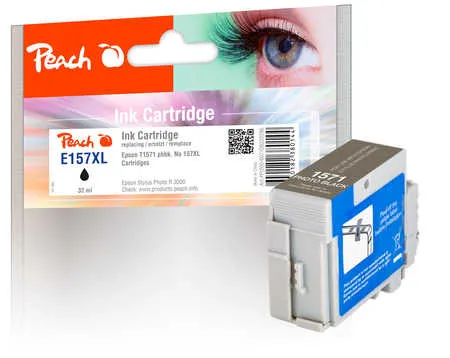 Peach  cartouche d'encre photo noire, compatible avec
 T1571PHBK, C13T15714010 Epson Stylus Photo R 3000