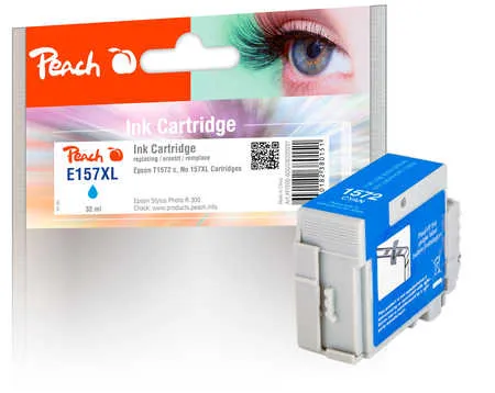 Peach Cartouche d'encre  cyan, compatible avec
 T1572C, C13T15724010 Epson Stylus Photo R 3000
