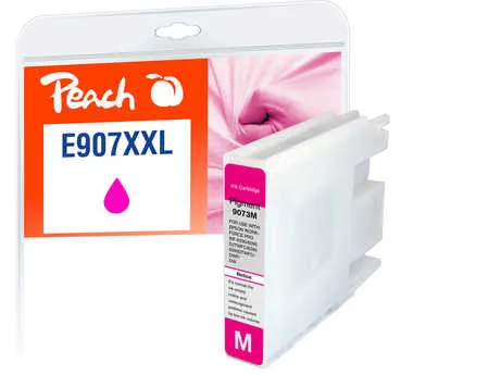 Peach  cartouche d'encre XXL magenta, compatible avec
 T9073, No. 907XXLM, C13T90734010 Epson WorkForce Pro WF-6000 Series