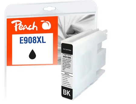 Peach  cartouche d'encre XL noire, compatible avec
 T9081, No. 908XLBK, C13T90814010 Epson WorkForce Pro WF-6000 Series