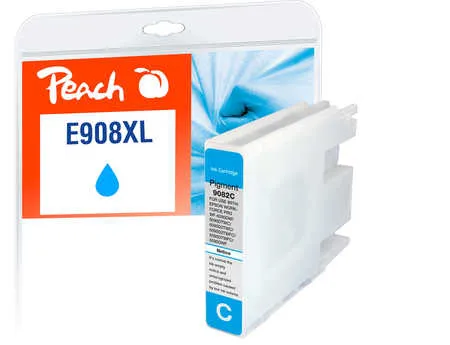 Peach  cartouche d'encre XL cyan, compatible avec
 T9082, No. 908XLC, C13T90824010 Epson WorkForce Pro WF-6000 Series