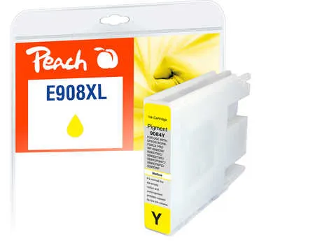 Peach  cartouche d'encre XL jaune, compatible avec
 T9084, No. 908Y, C13T90844010 Epson WorkForce Pro WF-6000 Series