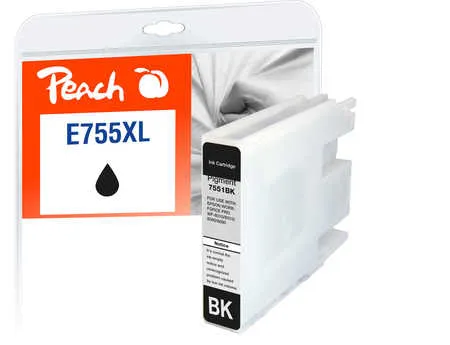 Peach  cartouche d'encre XL noire, compatible avec
 T7551BK, C13T755140 Epson WorkForce Pro WF-8590 TC