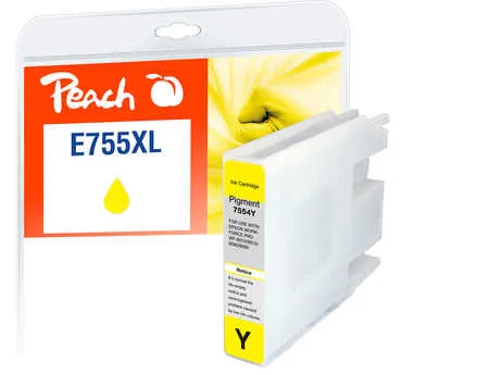 Peach  cartouche d'encre XL jaune, compatible avec
 T7554Y, C13T755440 Epson WorkForce Pro WF-8590 TC