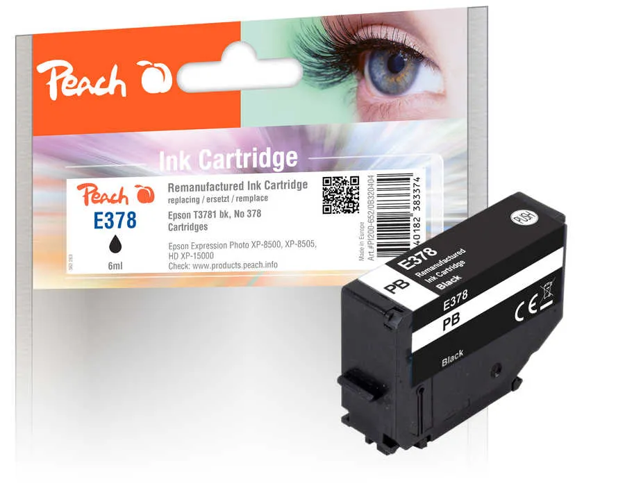 Peach Cartouche d'encre  noir, compatible avec Epson Expression Photo HD XP-15000