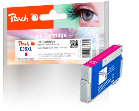 Peach  cartouche d'encre XL magenta, compatible avec
 T3593, No. 35XL m, C13T35934010 Epson WorkForce Pro WF-4735 DTWF