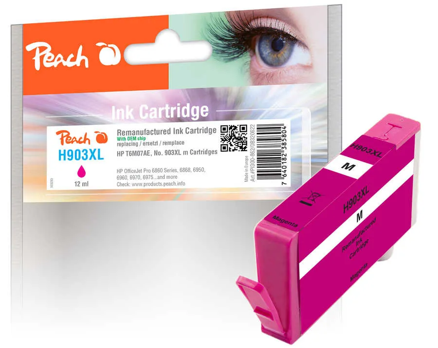 Peach  cartouche d'encre magenta compatible avec
 No. 903XL m, T6M07AE HP OfficeJet 6900 Series