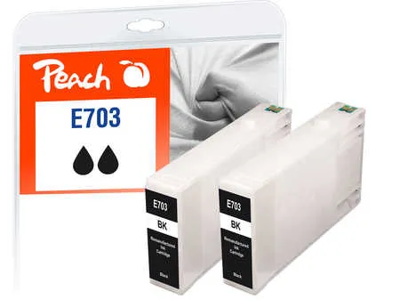 Peach  Twin Pack cartouche d'encre noire, compatible avec
 T7031 bk*2, C13T70314010*2 Epson WorkForce Pro WP-4520
