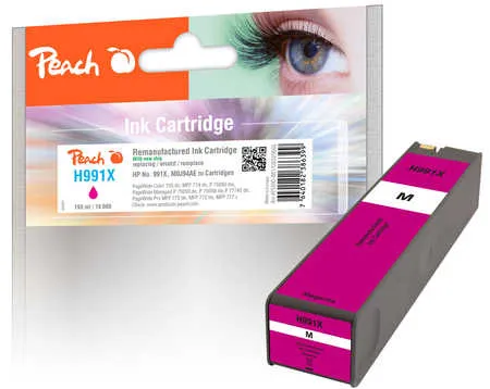 Peach  cartouche d'encre magenta extra HC compatible avec
 No. 991X M, M0J94AE HP PageWide Pro MFP 772 hn