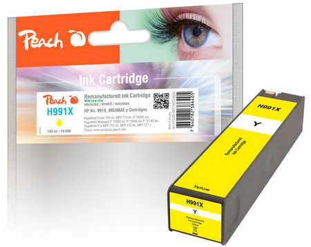 Peach  cartouche d'encre jaune extra HC compatible avec
 No. 991X Y, M0J98AE HP PageWide Pro MFP 772 hn