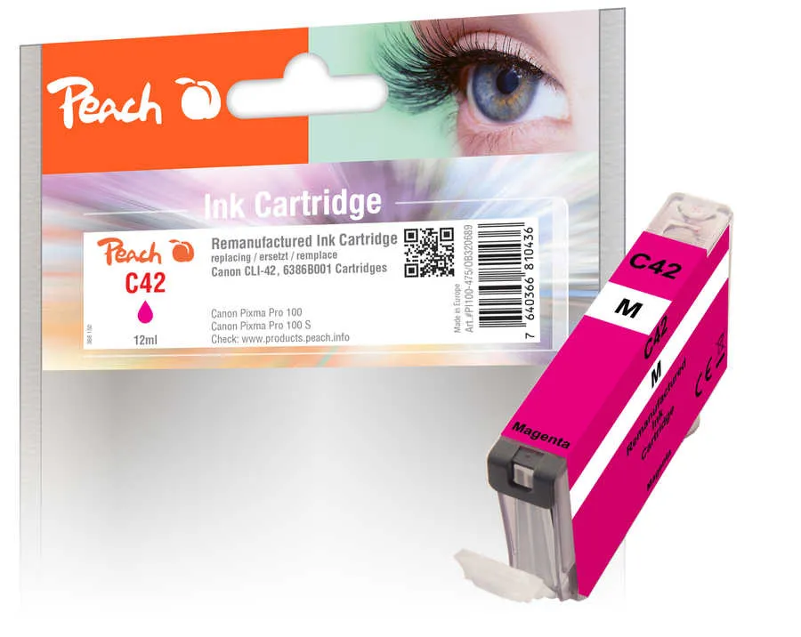 Peach Cartouche d'encre  magenta, compatible avec Canon Pixma PRO-100 S