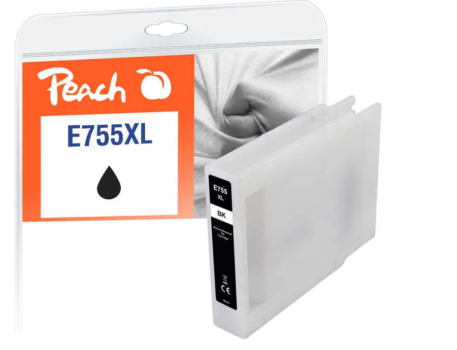 Peach  XL cartouche d'encre noire, compatible avec
 T7551BK, C13T755140 Epson WorkForce Pro WF-8590 TC