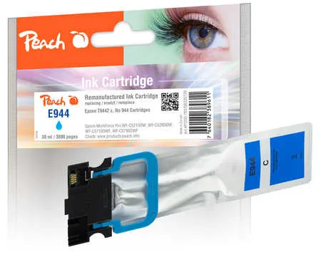Peach  cartouche d'encre cyan compatible avec
 T9442, No. 944C, C13T944240 Epson WorkForce WFC 5200 Series