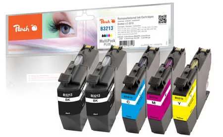 Peach Multipack Plus  compatible avec
 LC-3213 Brother MFCJ 491 DW