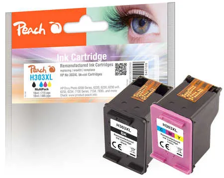 Peach  Multipack compatible avec
 No. 303XL, 3YN10AE HP Envy Photo 6234