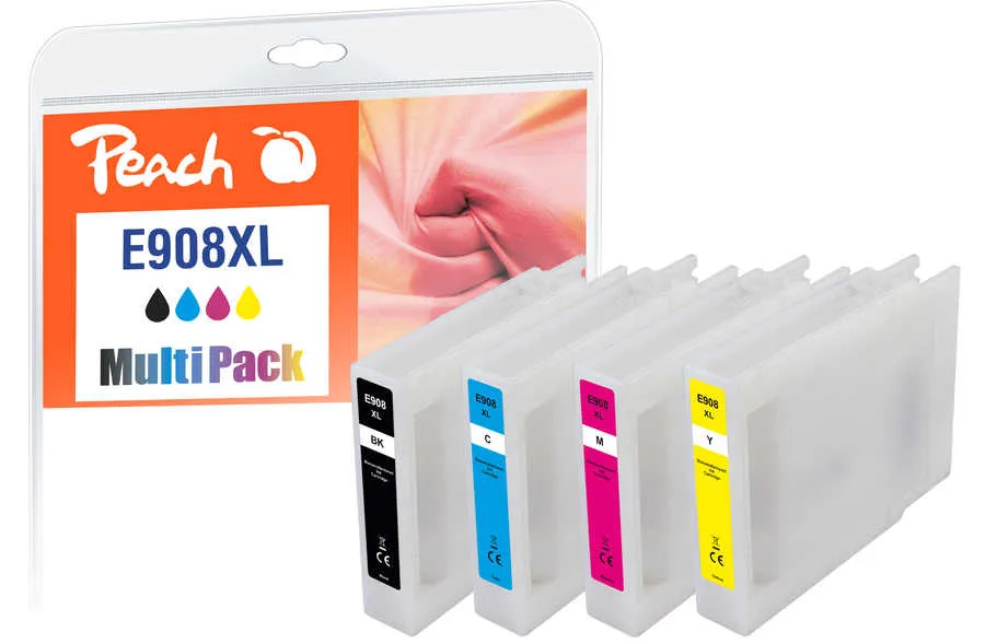 Peach  Multi Pack, compatible avec
 No. 908XL, T9081, T9082, T9083, T9084 Epson WorkForce Pro WF-6000 Series