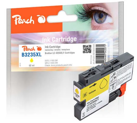 Peach Cartouche d'encre  jaune, compatible avec Brother DCPJ 1100 DW