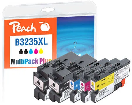 Peach  Multipack Plus avec puce, compatible avec Brother DCPJ 1100 DW