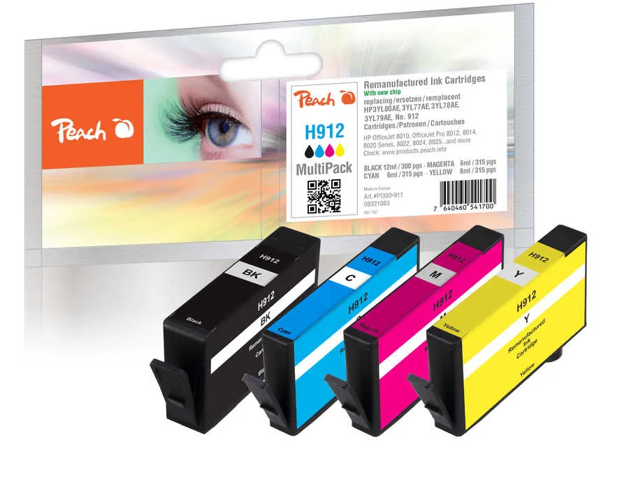 Peach  Combi Pack compatible avec HP OfficeJet 8010