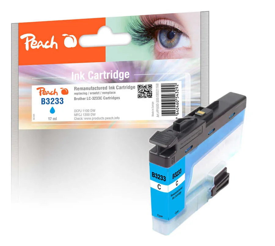 Peach Cartouche d'encre  cyan, compatible avec Brother DCPJ 1100 DW