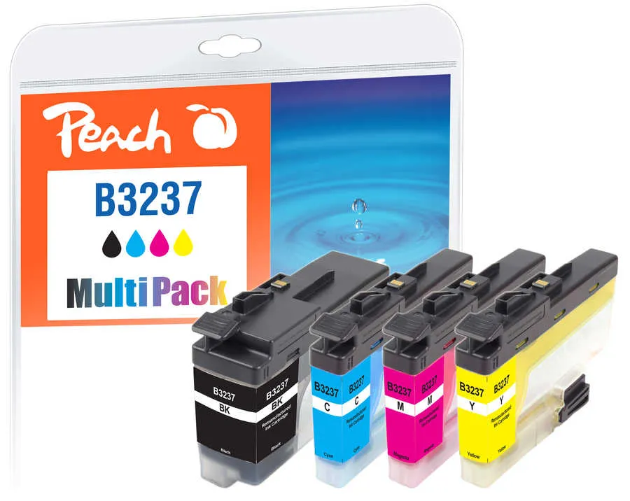 Peach  Multipack avec puce, compatible avec
 LC-3237VALP Brother HLJ 6000 DW