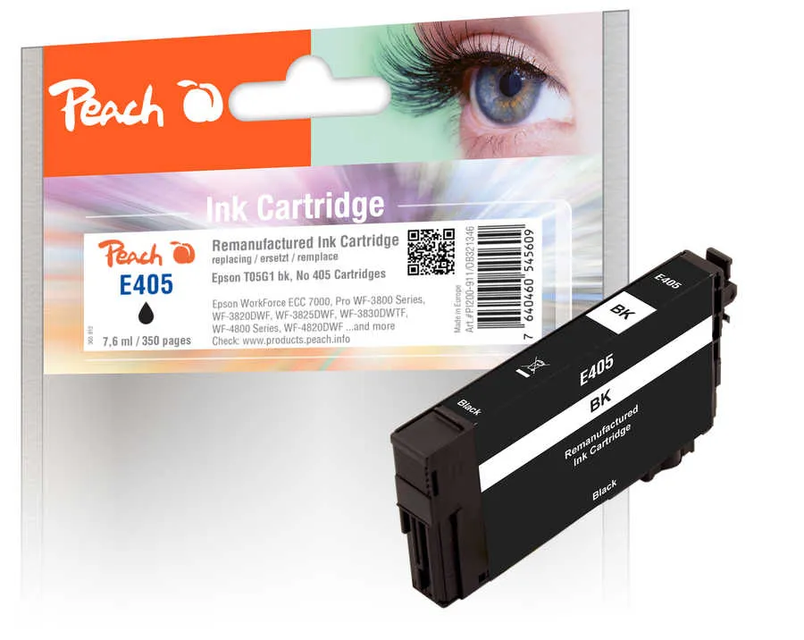 Peach Cartouche d'encre  noir, compatible avec
 T05G1, No. 405 bk, C13T05G14010 Epson WorkForce Pro WF-4800 Series