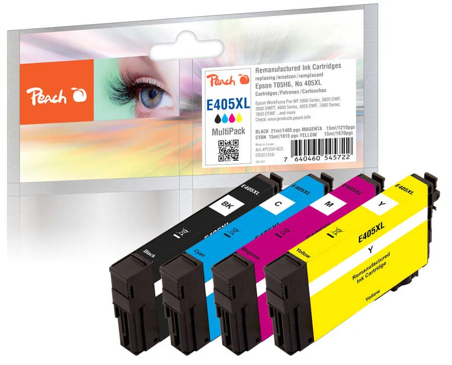 Peach  Multipack compatible avec
 T05H6, No. 405XL, C13T05H64010 Epson WorkForce Pro WF-4800 Series