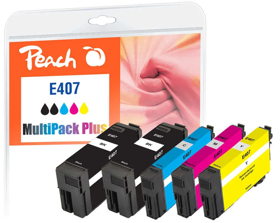 Peach  Multipack Plus, compatible avec
 No. 407 Epson WorkForce Pro WF-4745 DTWF