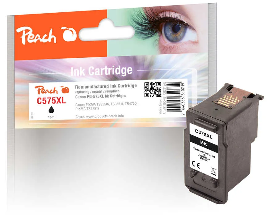 Peach  tête d'impression XL noire compatible avec Canon Pixma TR 4751 i