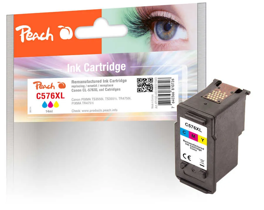 Peach  tête d'impression XL coleur compatible avec Canon Pixma TR 4751 i