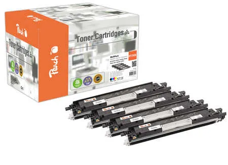 Peach Multipack , compatible avec
 No. 130A , CF350A, CF351A, CF352A, CF353A HP Color LaserJet Pro MFP M 177 fw